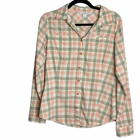Guided Series Women's Grander Mountain Pink Long Sleeve Plaid Shirt - Picture 1 of 6